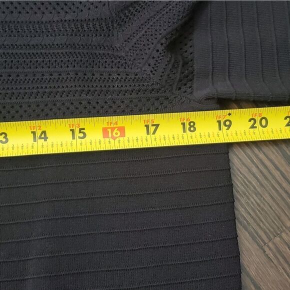 Lauren Ralph Lauren XL Cardigan Black Zip Up Striped Knit - Picture 10 of 10